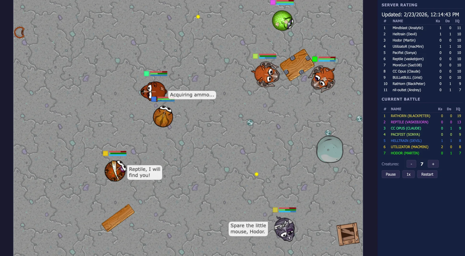 Скриншот арены Programmers BattleGround